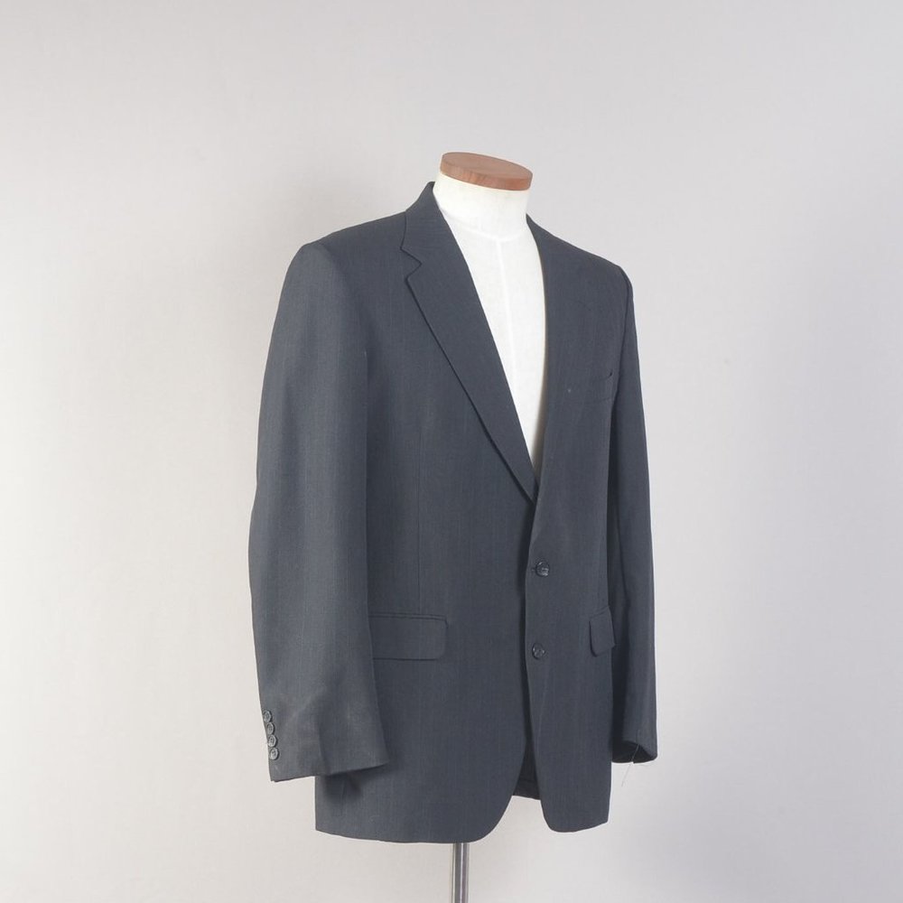 Stafford Men's Coat Blazer Pinstripe Black 40R